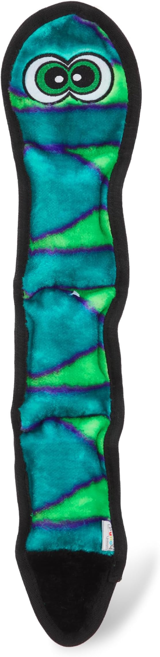 Outward Hound Durablez Tough Plush Squeaky Dog Toy, Snake, Blue, Large