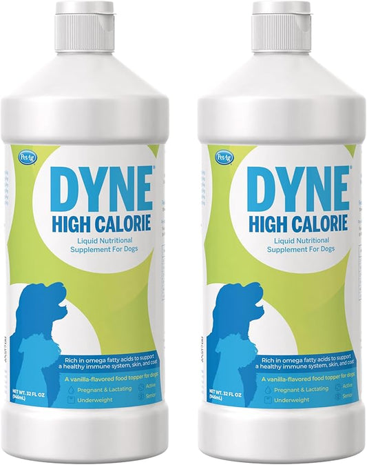 Dyne High Calorie/Weight Gainer Liquid for Dogs, 32 oz - Pack of 2