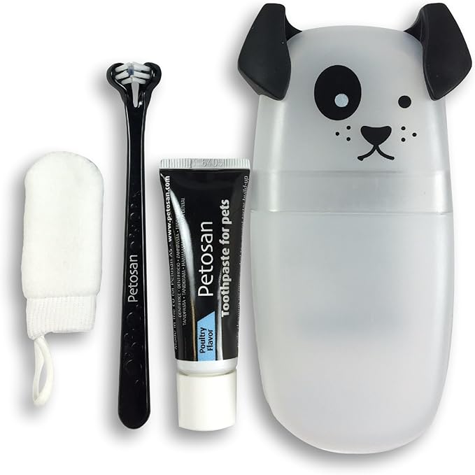 Puppy and Toy Breed Dental Kit with Toothbrush, Toothpaste and Microfiber Cleaner