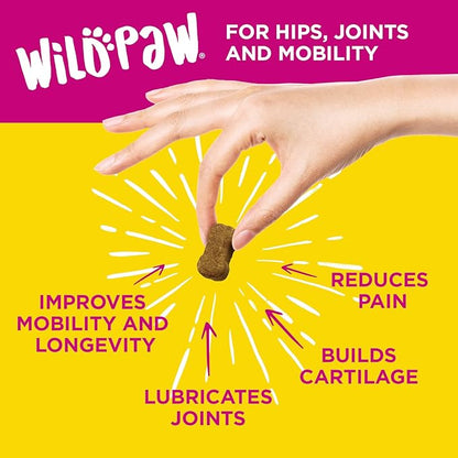 WonderBites for Hips, Joints, & Mobility -90 Soft Chews- Improves Mobility, Reduces Pain - Glucosamine, MSM, Hyaluronic Acid, Hemp, Turmeric, & More – Joint Supplement for Dogs