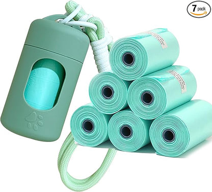 A&H ZIER Poop Bags Holder with Portable Colorful Lanyard, Soft-touch Dog Poop Bags Dispenser Dog Waste Bags, Compatible with any Dog Walking Accessories