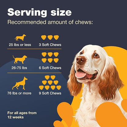 Dog Allergy Relief Chews - Allergy Relief for Dogs Itching- Anti Itch for Dogs - Itchy Skin & Seasonal Allergies Relief - Hot Spot Treats with Probiotics, Apple Cider Vinegar - Dog Itch Relief