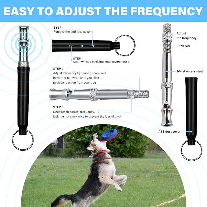 Dog Training Kit include Dog Training Clicker with Wrist Strap, Dog Whistle with Black Strap Lanyard, Dog Flying Discs, Dog Toy Balls, Suitable for Small Medium Dogs Training Tools (dark-colored)
