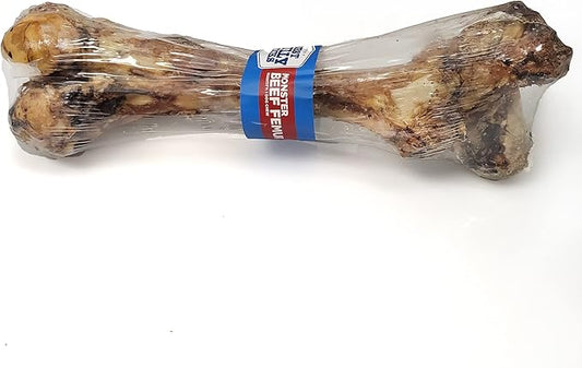 Best Bully Sticks Meaty Monster Jumbo Dog Bone - All-Natural, USA Baked Large Dog Bone Chew - Promotes Dental Health - Single-Ingredient, 100% Grass-Fed Beef Femur Bone