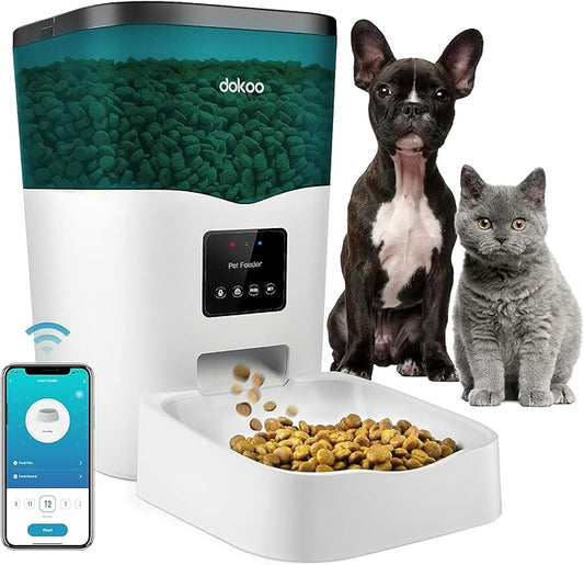 Automatic Cat Feeders, App Control Smart Pet Food Dispenser with Portion Control&Timer Setting, Auto Dog Feeder 1-10 Meals, Voice Record, Small & Medium Pets,2.4G Wi-Fi ONLY, 3L/13cup (Green)
