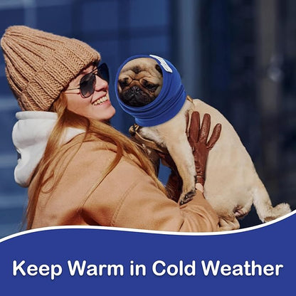 Nanaki Upgraded Dog Calming Hoodie Anxiety Relief, No Shake Ear Wraps for Dog, Soft Dog Hematoma Ear Wrap Anti-slip Dog Head Muffs Ear ProtectIon Dog Head Cover Grooming Force Drying Fireworks Thunder