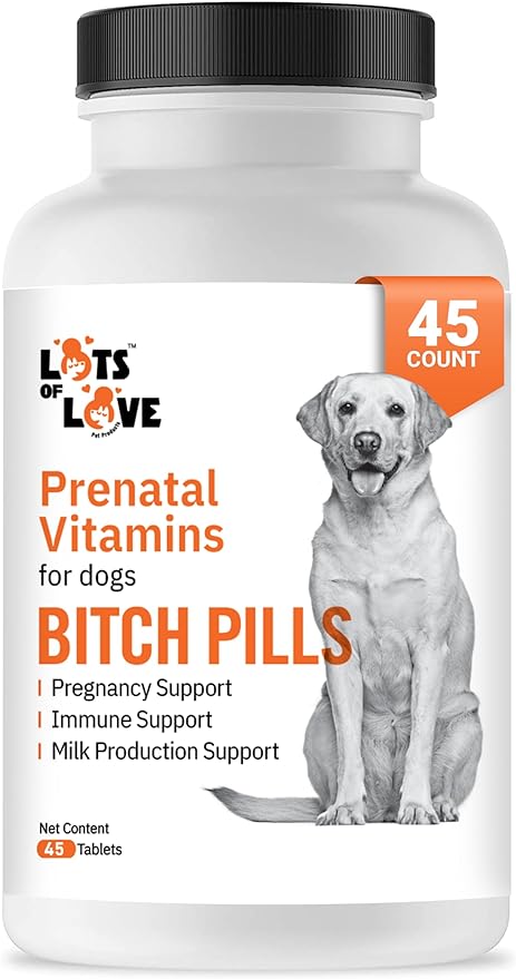 Bitch Pills - Pregnant Dog Prenatal Vitamins - 45 Tablets