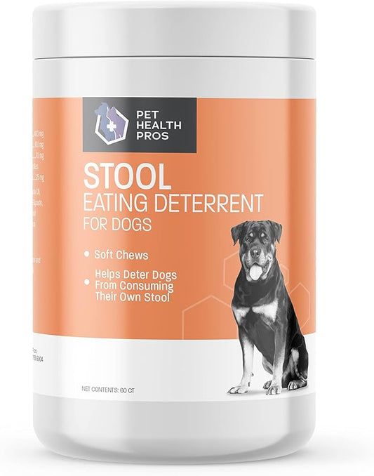 Coprophagia Stool Eating Deterrent for Dogs Eating Poop - Soft Chews to Stop Eating Poop for Dogs - No Poop Eating for Dogs w/Digestive Enzymes, Probiotics & Breath Freshener - 60 ct