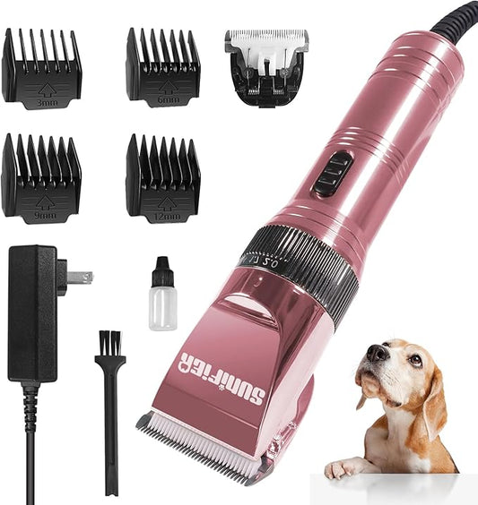 Professional Dog Grooming Clippers for Thick Coat - Sheep Shears for Dogs with Thick Hair – Pet Grooming Clippers for Cats, Sheeps, Horse (Rose Gold)