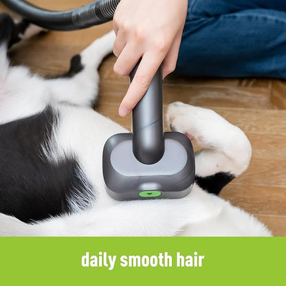 Pet Clipper Grooming & Pet Grooming Vacuum Kit,Low Noise Technology Picks Up 99% Pet Hair,4 in 1 Proven Grooming Tools,1.2L Capacity Pet Hair Dust Cup (without Grooming Clippers)