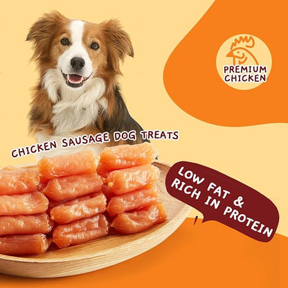 Jungle Calling Dog Treats Chicken Jerky Training Treats, Slow Roasted Snacks for Medium and Large Dogs Chewy Treats 10.6 Ounce (Chicken Sausage)