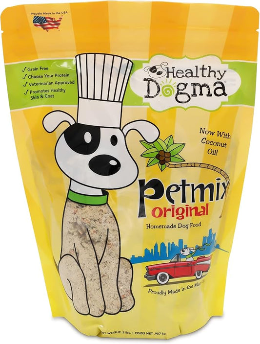 Healthy Dogma - PetMix Dehydrated Dog Food for Allergies, Joint Support & Mobility - Grain Free, Raw, Homemade Dog Food (Original, 2 lbs)