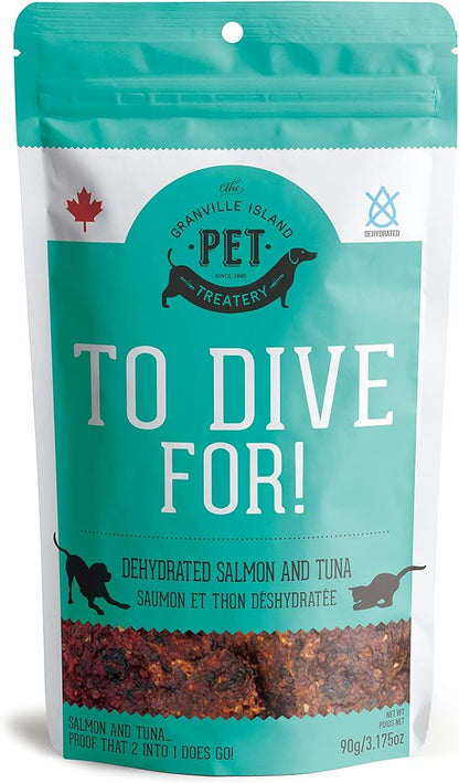 Dehydrated Protein Wild Salmon & Tuna Treat for Dogs & Cats Slowly Dehydrated Raw Single Ingredient Keep Nurtients Vitamins and Healthy Oils Made