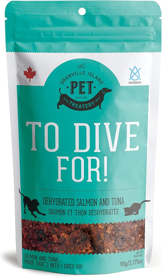 Dehydrated Protein Wild Salmon & Tuna Treat for Dogs & Cats Slowly Dehydrated Raw Single Ingredient Keep Nurtients Vitamins and Healthy Oils Made