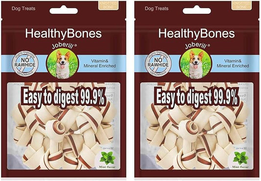 UrbanX HealthyBones Beef Rawhide Free Healthy Mini Chews for Australian Shepherd Husky and Other Large Mixed Breed Dogs Great Foods for Training Rewards, 14 Count