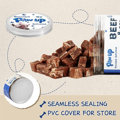 Dog Treats Training Rewards, Beef Cod Cubes, 1% Taurine Added, 12.5oz(355g), Rawhide Free, Grain Free, Low Fat Dog Training Rewards and Snacks, No Additives