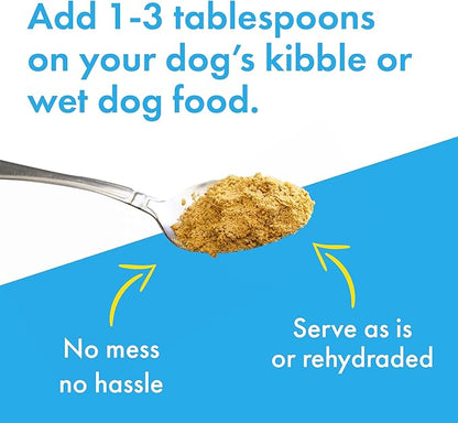 Visionary Pet Foods Gourmet Freeze Dried Meal Mixer, Dry Food Topper, High in Protein, Low Carb and Grain Free, Healthy Snack for Dogs, Chicken Flavor 6oz. Jar