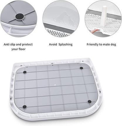 Dog Potty Tray, GANCHUN Pet Indoor Dog Training Toilet 23" x 20" Dog Potty Training Pee Pad Holder for Small and Medium Dogs