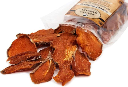 Sweet Potato Slices For Dogs - Single Ingredient Grain Free Dog Treats, Best High Anti-Oxidant Healthy 100% Natural Thick Cut Dried Sweet Potato Dog Treats With No Added Preservatives (5lb)