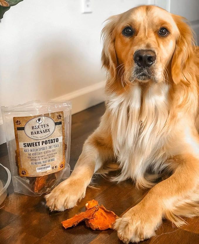 Sweet Potato Slices For Dogs - Single Ingredient Grain Free Dog Treats, Best High Anti-Oxidant Healthy 100% Natural Thick Cut Dried Sweet Potato Dog Treats With No Added Preservatives (5lb)