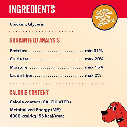 Clifford® Chicken Jerky Dog Treats | Healthy Dog Treats Small Dogs, Medium and Large Dogs | Real Chicken Jerky for Dogs, Grain Free, Rawhide Free Dog Chews - Just Two Ingredients (24oz)