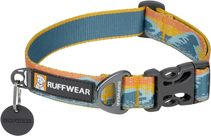 Ruffwear, Crag Dog Collar, Reflective and Comfortable Collar for Everyday Use, Rising Wave, 11"-14"