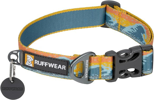 Ruffwear, Crag Dog Collar, Reflective and Comfortable Collar for Everyday Use, Rising Wave, 11"-14"
