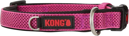 KONG Comfort Neoprene Padded Dog Collar offered by Barker Brands Inc. (XL, Pink)