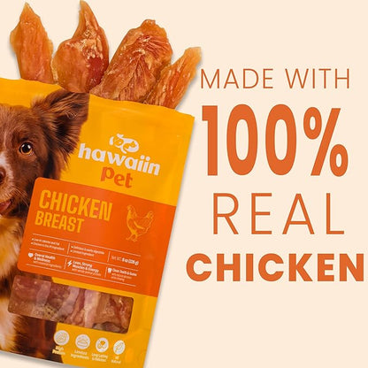 Chicken Jerky Dog Treats 8 oz, Rawhide-Free, Grain-Free, Made with Real Breast, Healthy, Long-Lasting and Great Tasting Treat