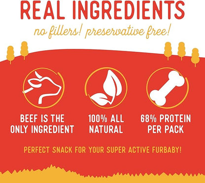 Beg & Barker Beef Liver Jerky for Dogs (4 Ounce, Pack of 1) - Dog Training Treats - Natural Dog Treats Made in The USA - Grain Free, Diabetic-Friendly, High Protein, Sugar-Free