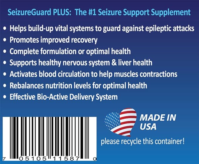 SeizureGuard Plus Dog Seizure & Epilepsy Supplement. Great Supplement for Dogs with Seizures! Can be Used Alone or with Seizure Medication for Dogs.