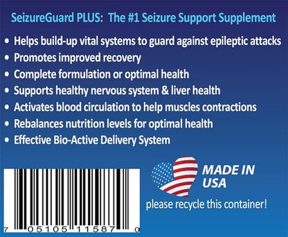 SeizureGuard Plus Dog Seizure & Epilepsy Supplement. Great Supplement for Dogs with Seizures! Can be Used Alone or with Seizure Medication for Dogs.