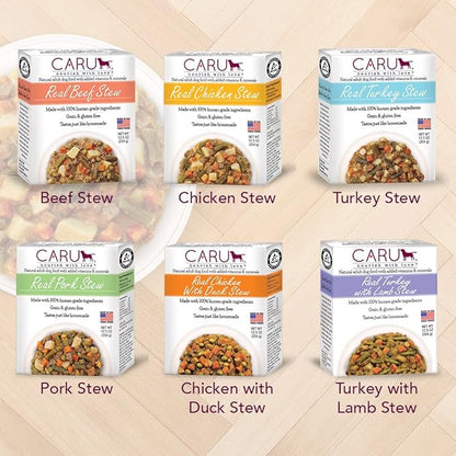 Caru - Real Turkey Stew For Dogs, Natural Adult Wet Dog Food With Added Vitamins And Minerals, Free From Grain, Wheat And Gluten (12.5 Oz)