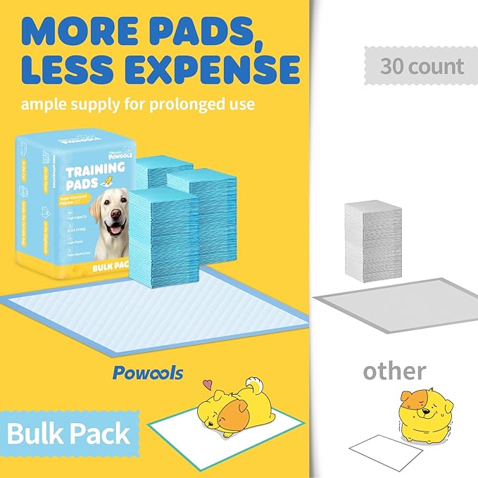 50-Pack X-Large Puppy Pads - 34'' x 28'' Pee Pads for Dogs Potty Training with Leak-Proof Quick-Dry Design, 6-Layer Wee Wee Pads for Dogs