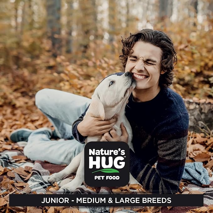 Nature's HUG Medium and Large Breed Puppy Dry Food, 20 lb., Natural Non-GMO, Grain Free, and Hypoallergenic, High Protein with Probiotics and Prebiotics, Supports Puppies 2-14 Months
