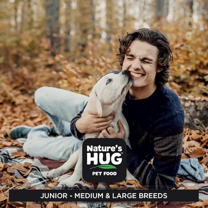 Nature's HUG Medium and Large Breed Puppy Dry Food, 20 lb., Natural Non-GMO, Grain Free, and Hypoallergenic, High Protein with Probiotics and Prebiotics, Supports Puppies 2-14 Months