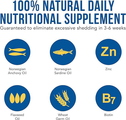 Shed-X Liquid Dog Supplement, 16oz – 100% Natural – Helps Control Excessive Dog Shedding with Fish Oil for Dogs Supplement of Essential Fatty Acids, Vitamins, and Minerals