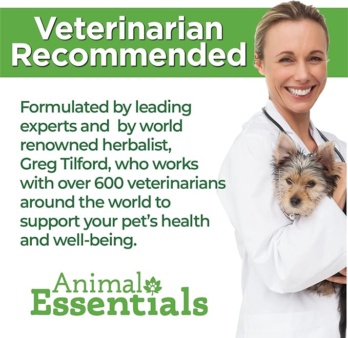 Animal Essentials Heart Health Cardio Support for Dogs and Cats, 1 fl oz - Made in USA Organic Hawthorn Berries Alcohol Free