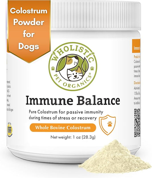 Wholistic Pet Organics Immune Balance: Dog Seasonal Allergy Relief, Colostrum for Dogs, Itching Relief for Dogs, Dog is Human Multivitamin Itch Relief, Dog Allergy Relief, Mother's First Milk Powder