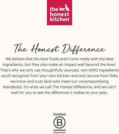 The Honest Kitchen Human Grade Dehydrated Grain Free Dog Food – Complete Meal or Dog Food Topper – Beef 4 lb (makes 16 lbs)