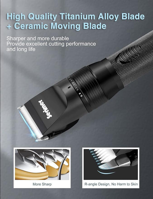 Dog Clippers for Grooming, Professional 15V Heavy Duty Dog Shaver Grooming Kit,Pet Hair Trimmer for Thick Coats,Low Noise Dog Grooming Shears with Guard Combs Brush for Dogs Cats and Animal