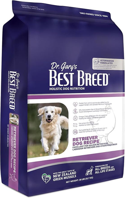 Best Breed Dr. Gary's Retriever Dog Recipe Made in USA [Natural Dry Dog Food] - 28lbs.