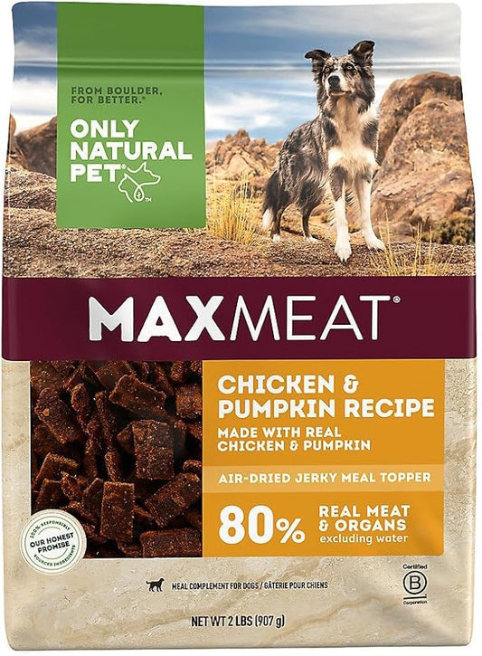 Only Natural Pet MaxMeat Holistic Air Dried Dry Dog Food - All Natural, High Protein, Grain Free and Limited Ingredient - Made with Real Meat - Chicken with Pumpkin & Parsley 5.5 lb