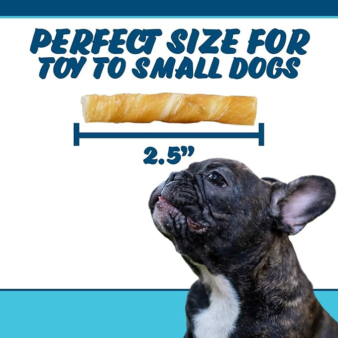 Chicken On A Stick Crunchy & Chewy Chicken Jerky Wrapped Rawhides for Dogs, Made in The USA Dog Treats, 2 in 1 Treat for Toy to Small Dogs 75 Ct