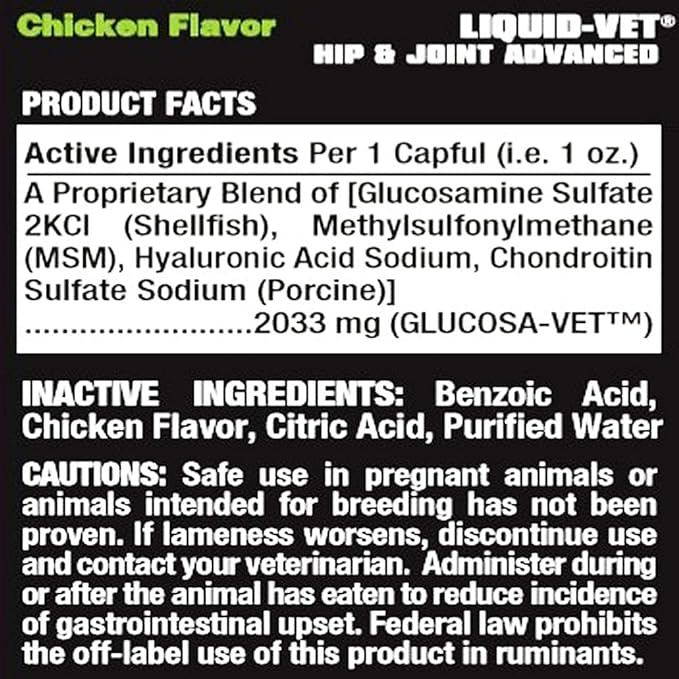 K9 Hip & Joint Advanced Formula, Chicken Flavor, 32 oz (LVDJA-CH-04PK-32U)