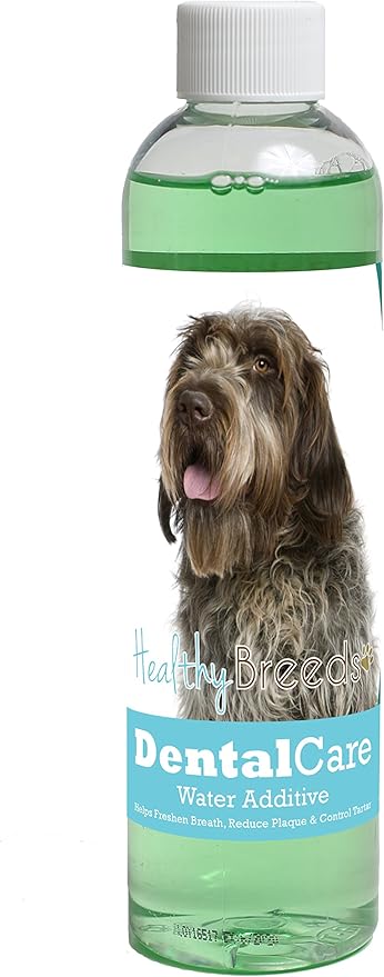 Healthy Breeds Dog Dental Care Water Additive for Wirehaired Pointing Griffon - Helps Freshen Breath, Reduce Plaque & Control Tartar - Mint Flavor - 8 oz
