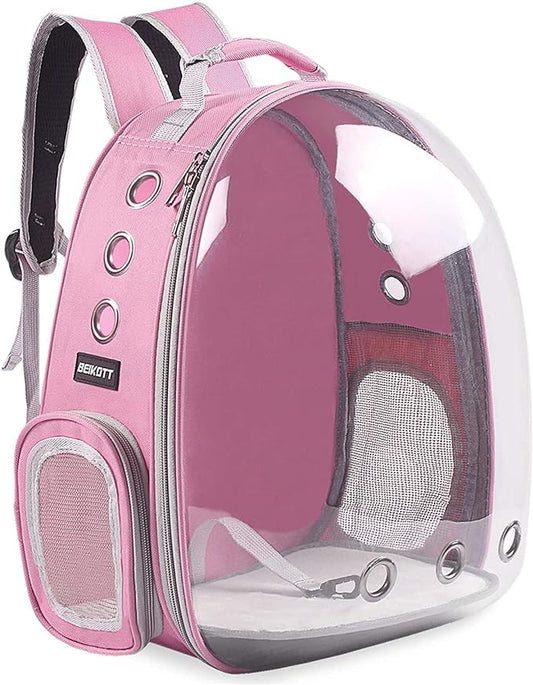 Cat Backpack Carriers Bag, Dog Backpack, Pet Bubble Backpack for Small Cats Puppies Dogs Bunny, Airline-Approved Ventilate Transparent Capsule Backpack for Travel, Hiking and Outdoor Use