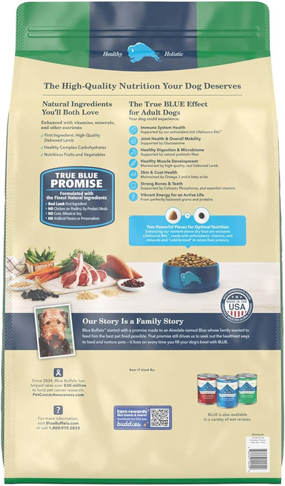 Blue Buffalo Life Protection Formula Natural Adult Dry Dog Food, Lamb and Brown Rice 34-lb