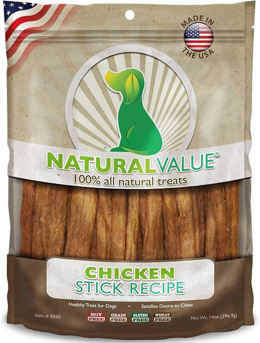 Loving Pets Natural Value All Natural Soft Chew Chicken Sticks For Dogs, 14-Ounce