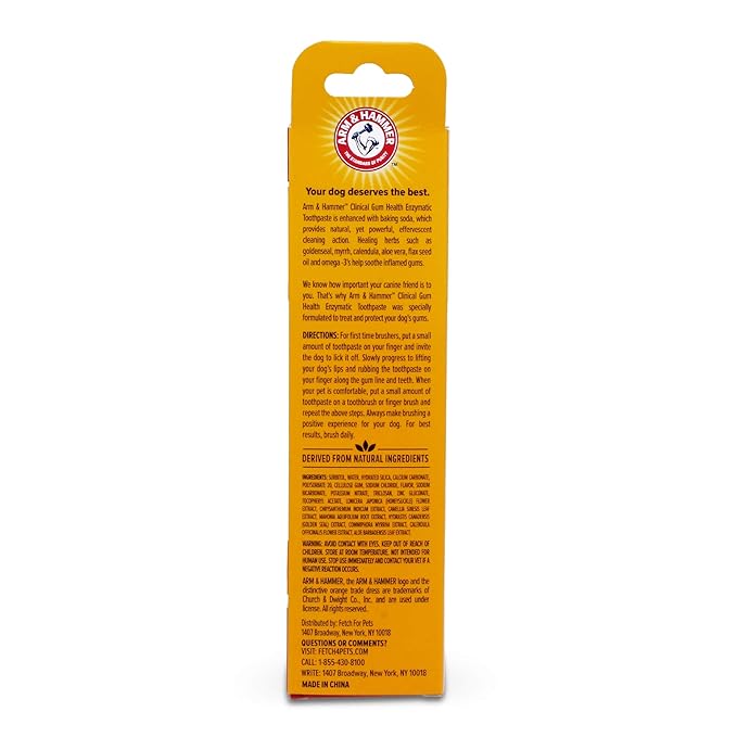 Arm & Hammer for Pets Clinical Care Enzymatic Toothpaste for Dogs | Soothes Inflamed Gums | Dog Toothpaste Enzymatic, Chicken Flavor, 2.5 Oz | Arm and Hammer Toothpaste for Dogs, Dog Dental Care